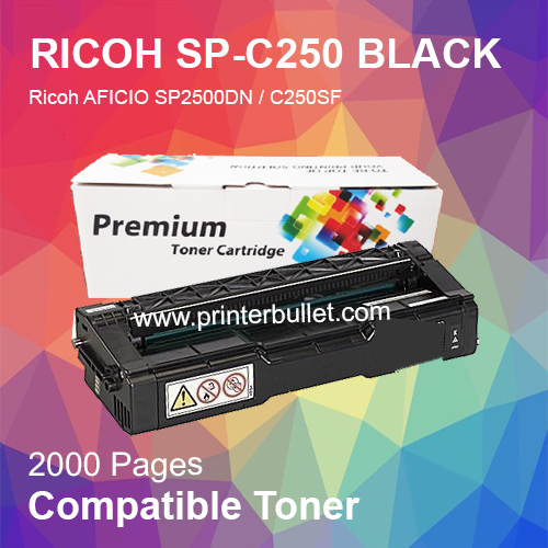 Compatible RICOH SP-C250 Black Toner Cartridge
