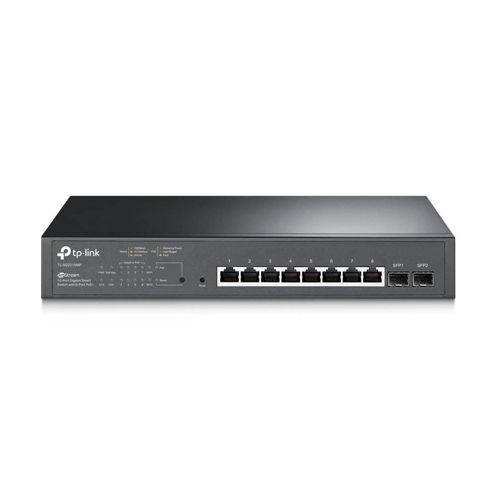 Omada TL-SG2210MP JetStream 10-Port Gigabit Smart Switch with 8-Port PoE+