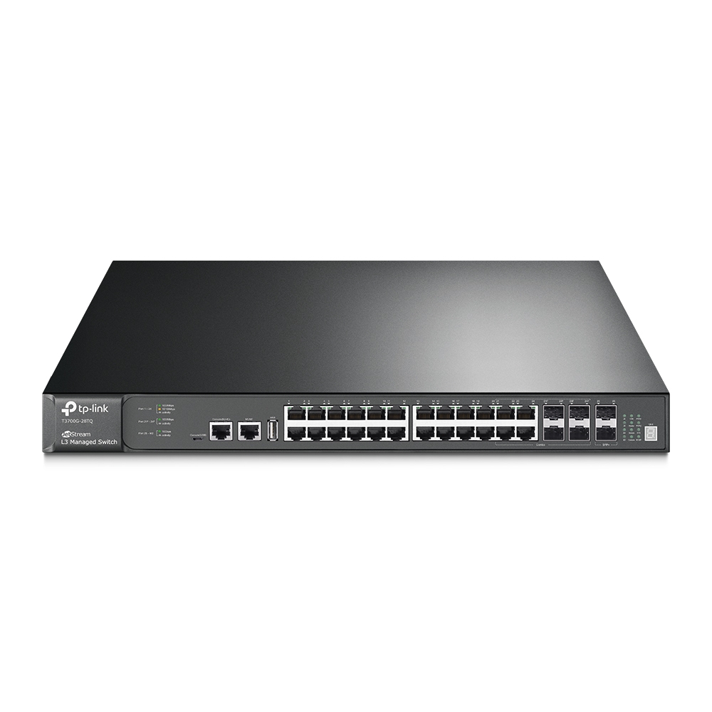Omada T3700G-28TQ JetStream 28-Port Gigabit Stackable L3 Managed Switch