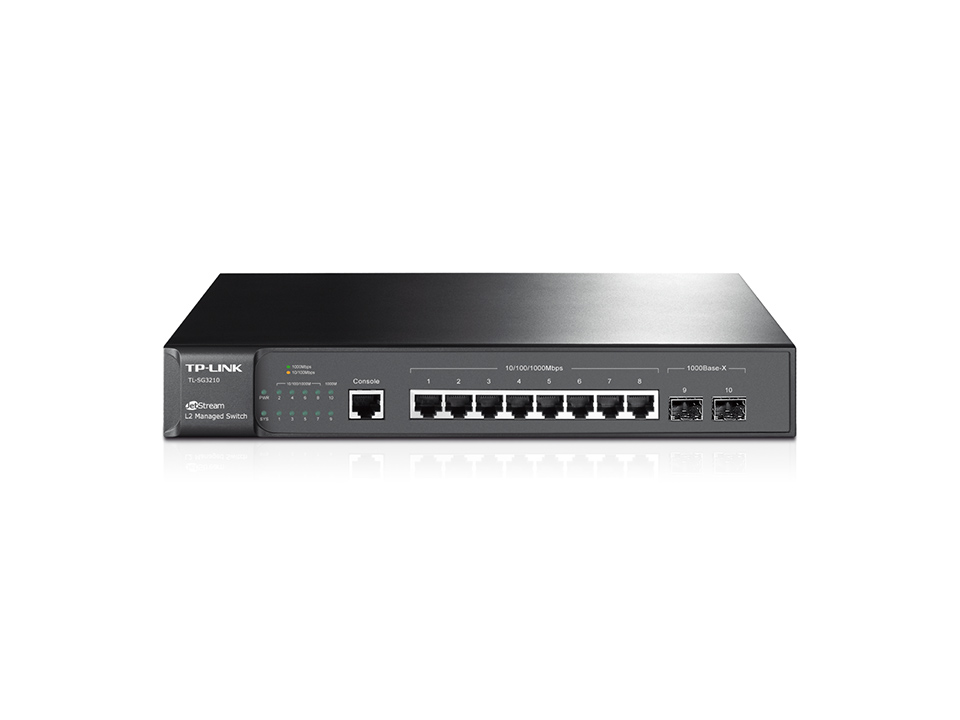 Omada TL-SG3210 JetStream 8-Port Gigabit L2 Managed Switch with 2 SFP Slots