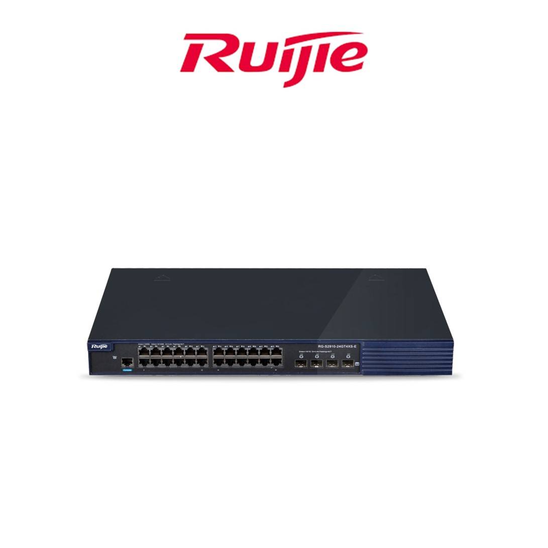 RUIJIE RG-S2910-24GT4XS-UP-H ENT MANAGED POE+ SWITCH, 24 GE PORT, 4 SFP+ (NON COMBO)
