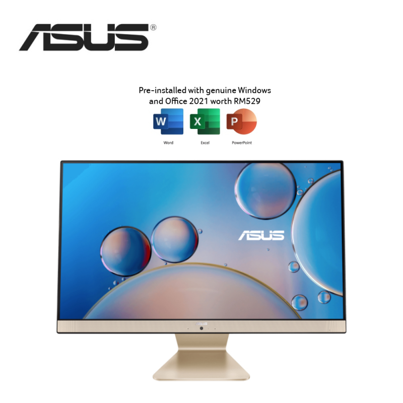 Asus M3200WY-BA001WS 21.5" FHD All-In-One Desktop PC Black ( Ryzen 5 5625U, 8GB, 512GB SSD, ATI, W11, HS )