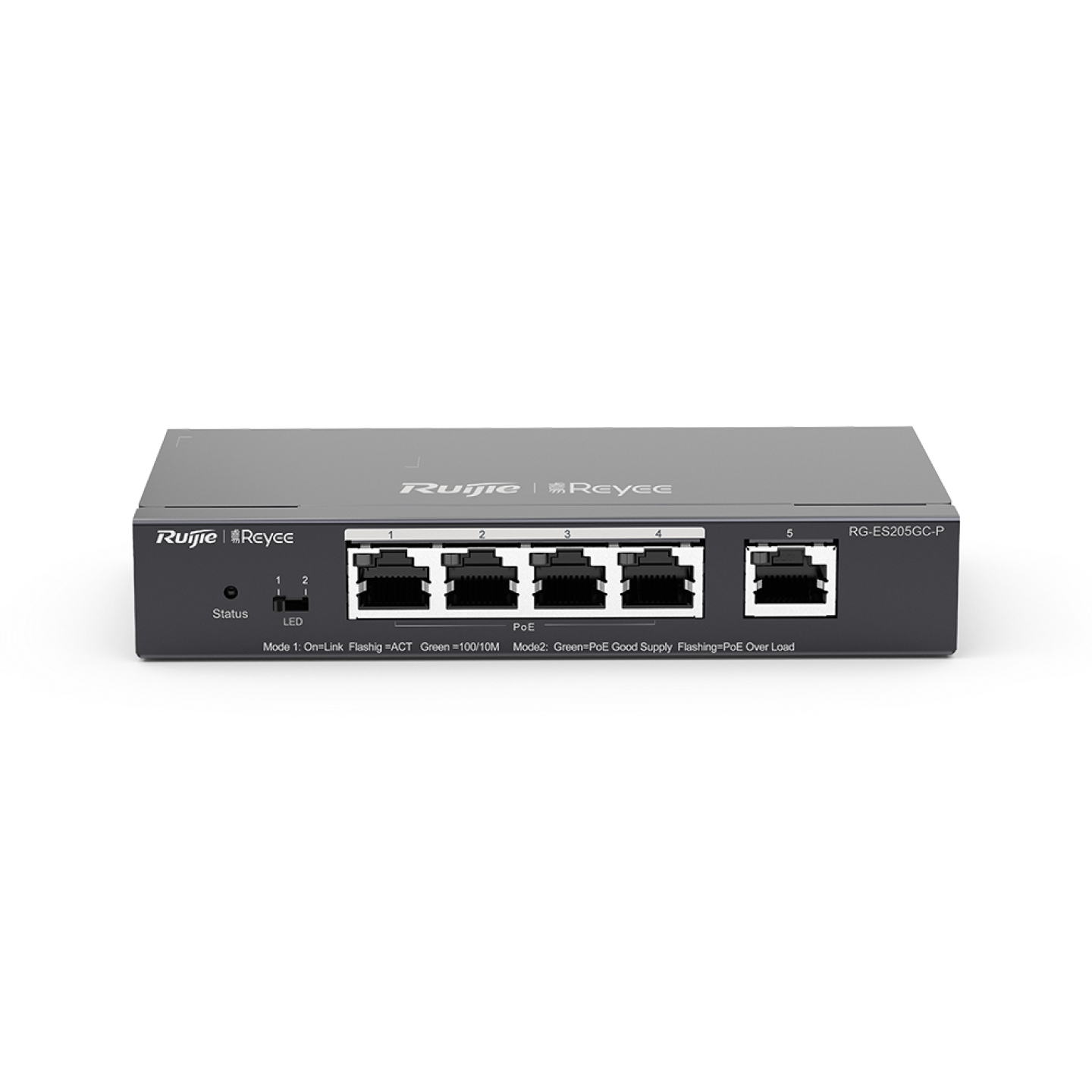 RUIJIE REYEE RG-ES205GC-P 5-Port Gigabit Smart Cloud Mananged PoE Switch