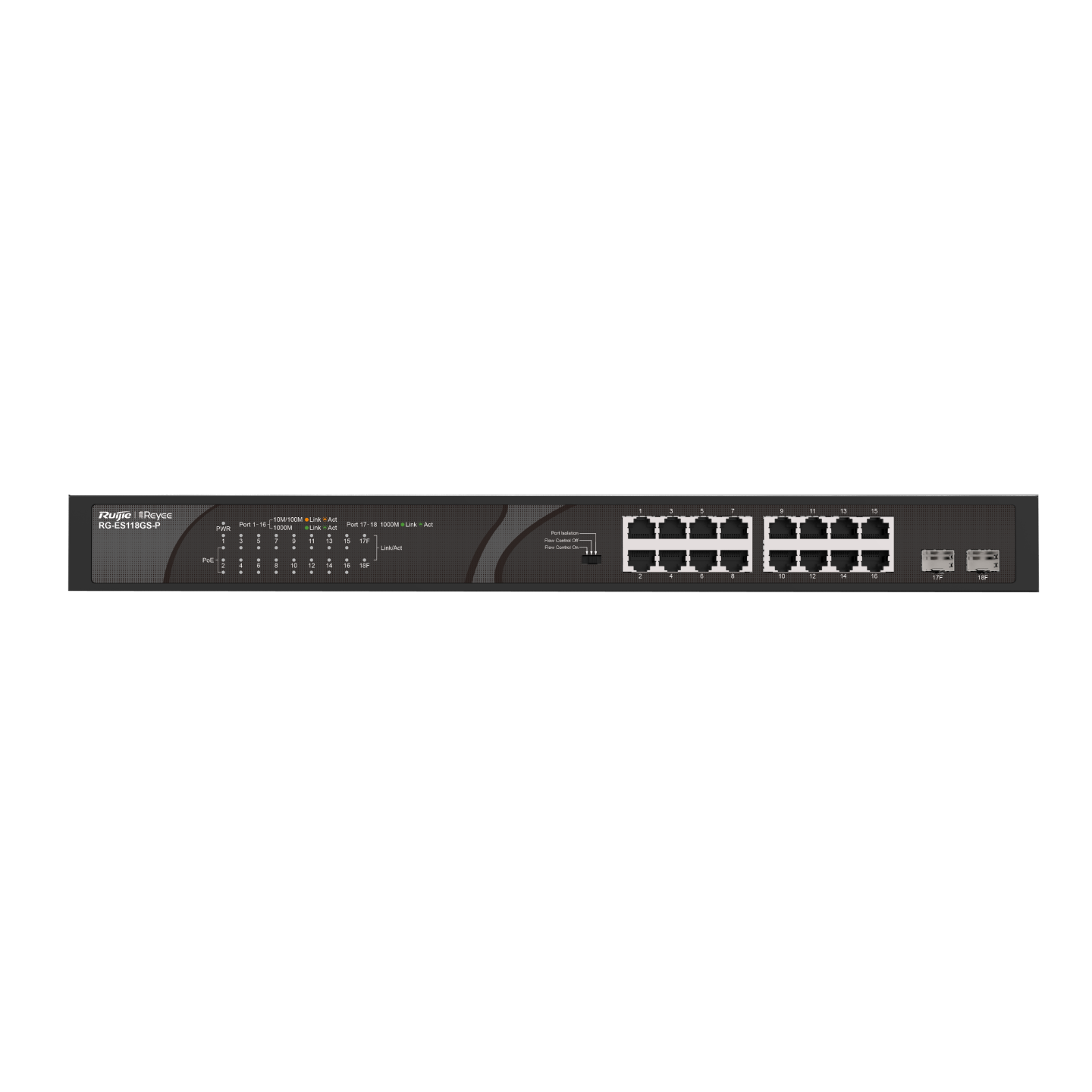 Ruijie Reyee RG-ES118GS-P 18-port 10/100/1000Mbps Unmanaged PoE Switch