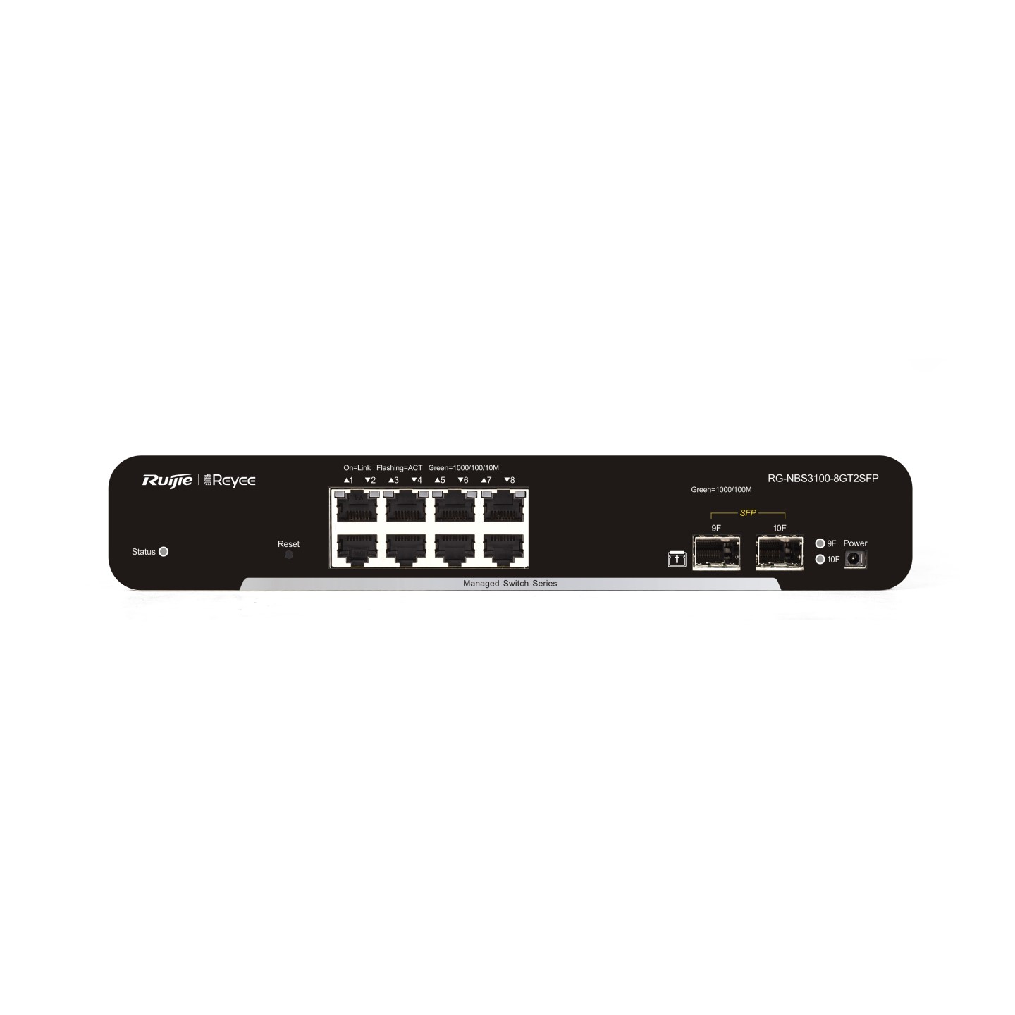 Ruijie Reyee RG-NBS3100-8GT2SFP 10-Port Gigabit Layer 2 Cloud Managed Non-PoE Switch