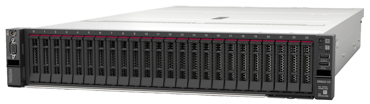 Lenovo ThinkSystem SR650 V2 Rack-Mount Server (4310T, 16GB, RAID 530-8i PCIe 12Gb Adapter) (7Z73S08H00)