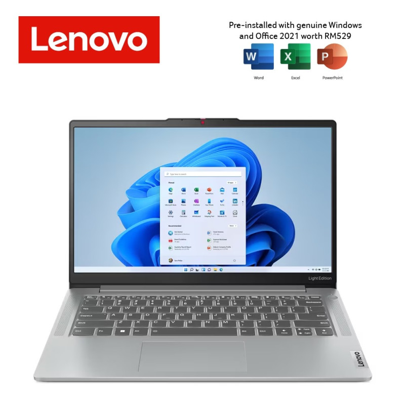 Lenovo IdeaPad Slim 5 Light 14ABR8 82XS002UMJ 14'' FHD Laptop Grey ( Ryzen 7 7730U, 16GB, 512GB SSD, ATI, W11, HS )