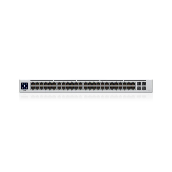 Ubiquiti USW-48-POE Layer 2, PoE switch with (48) GbE RJ45 ports, including (32) 802.3at PoE+ ports, and (4) 1G SFP ports