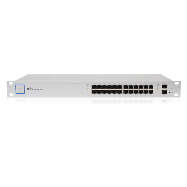 Ubiquiti US-24-250W Layer 2, PoE switch with (16) GbE, 802.3at PoE+ and 24V passive PoE RJ45 ports and (2) 1G SFP ports.
