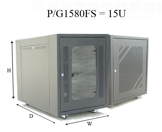 15U GrowV 19" Floor Stand Server Rack 600mm(W) x 800mm(D) x 800mm(H)