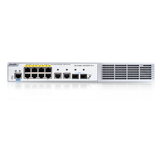 RUIJIE XS-S1960-10GT2SFP-P-H CLOUD MANAGED SWITCH, 10 GE PORT, 2 GE SFP (NON COMBO), 8 POE PORT