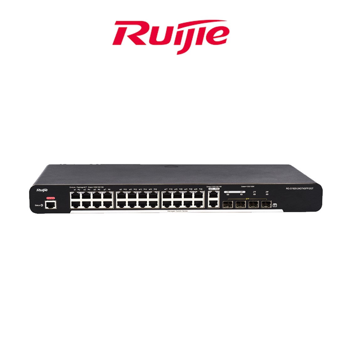 RUIJIE RG-S1920-24GT4SFP/2GT SMART MANAGED SWITCH, 24 GE PORT, 4 GE SFP/2 GE (COMBO)