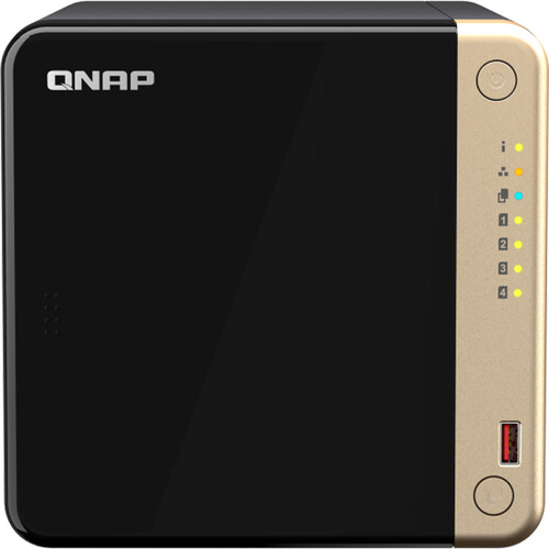 QNAP TS-464 (4-Bay desktop NAS, Intel Celeron N5105/N5095 quad-core, 4GB DDR4 SODIMM RAM)