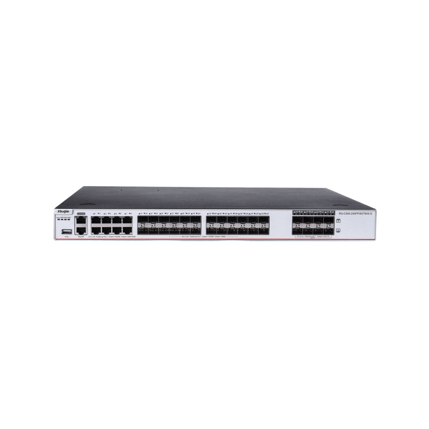 RUIJIE RG-CS85-24SFP/8GT8XS-D 24-Port GE Optical Layer 3 Enterprise-Class Core or Aggregation Switch (with Eight Combo Ports), Eight 10G Uplink Ports