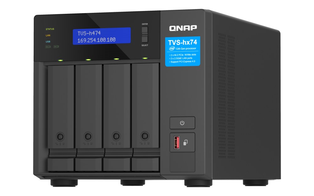 QNAP TVS-h474-PT-8G 4-Bay Tower NAS
