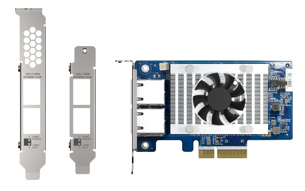 QNAP QXG-10G2T-X710 Dual-port (10GBASE-T) 10GbE network expansion card, Intel X710, PCIe