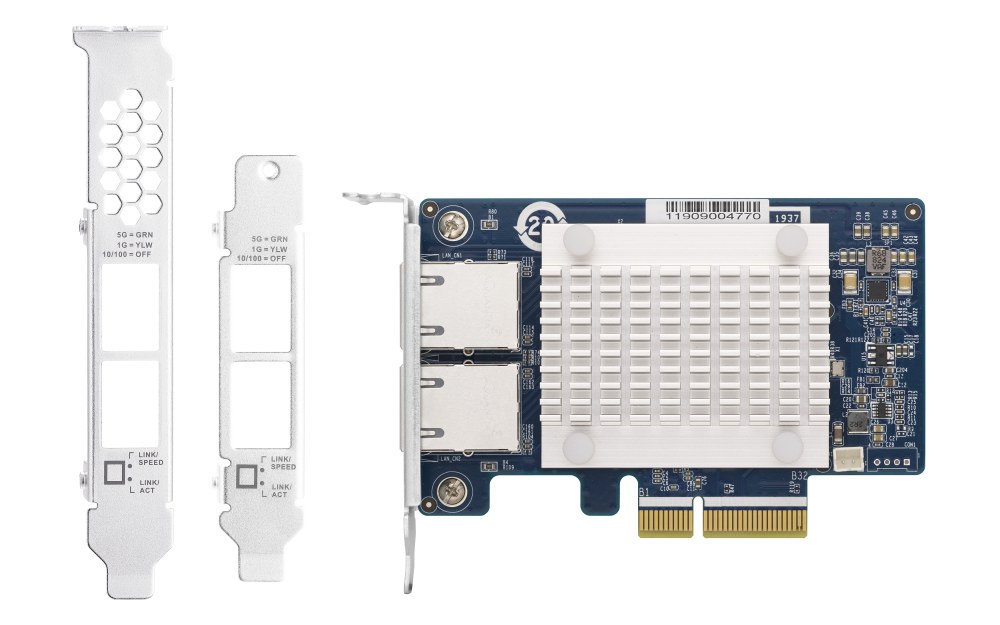 QNAP QXG-5G2T-111C QNAP dual port 5GbE multi-Gig expansion card;Aquantia AQC111C;Gen3 x