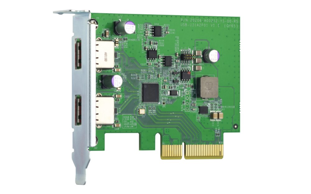 QNAP QXP-10G2U3A USB 3.2 Gen 2 dual-port PCIe expansion card