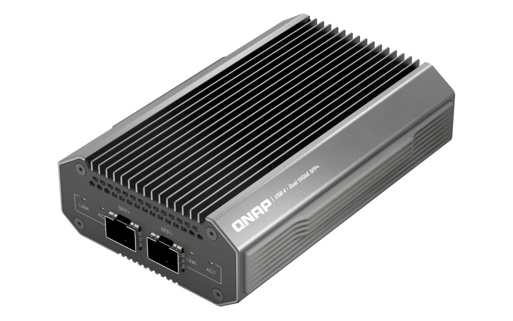 QNAP QNA-UC10G2SF USB4 Type C to 2 x 10GbE SFP+ network adapter