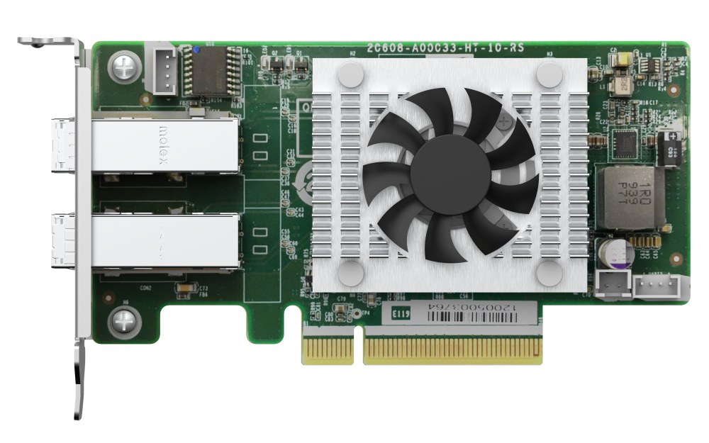 QNAP QXP-820S-B3408 2-port miniSAS HD host bus adapter, Broadcom Tomcat SAS3408, PCIe 3.0