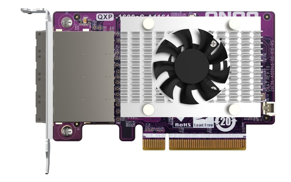 QNAP QXP-1600eS-A1164 4-port SFF-8088 SATA host bus adapter, 16 x SATA 6Gb/s, PCIe 3.0 x8,