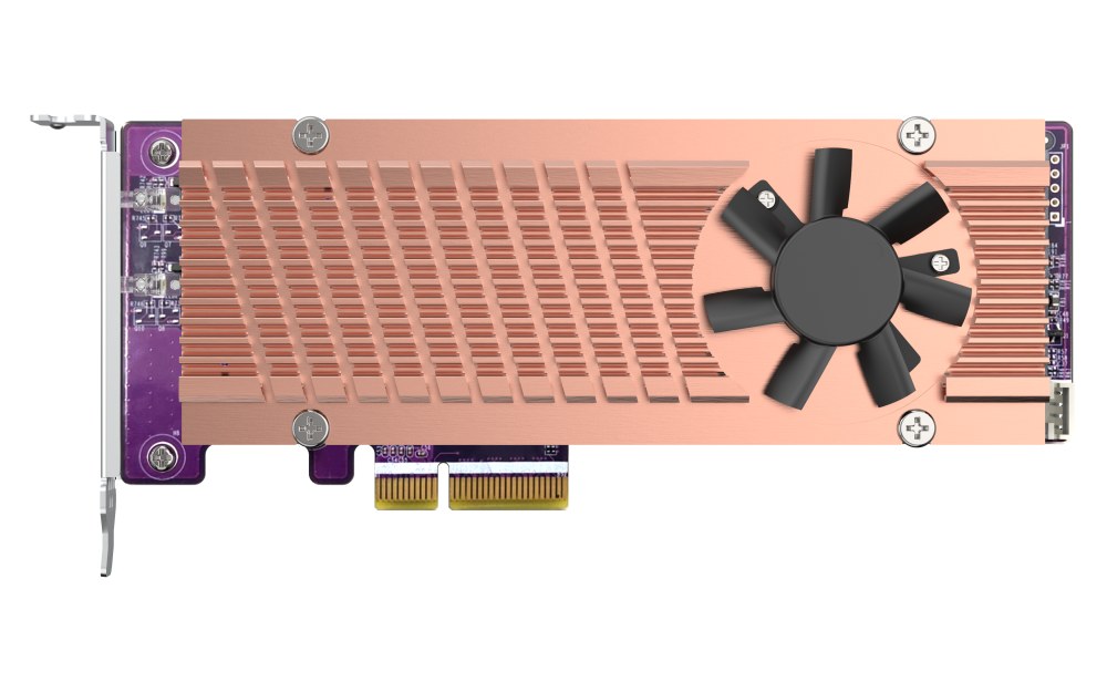 QNAP QM2-2P-244A Dual M.2 22110/2280 PCIe SSD expansion card (PCIe Gen2 x4),
