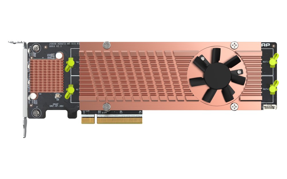 QNAP QM2-4P-384 Quad M.2 PCIe SSD expansion card