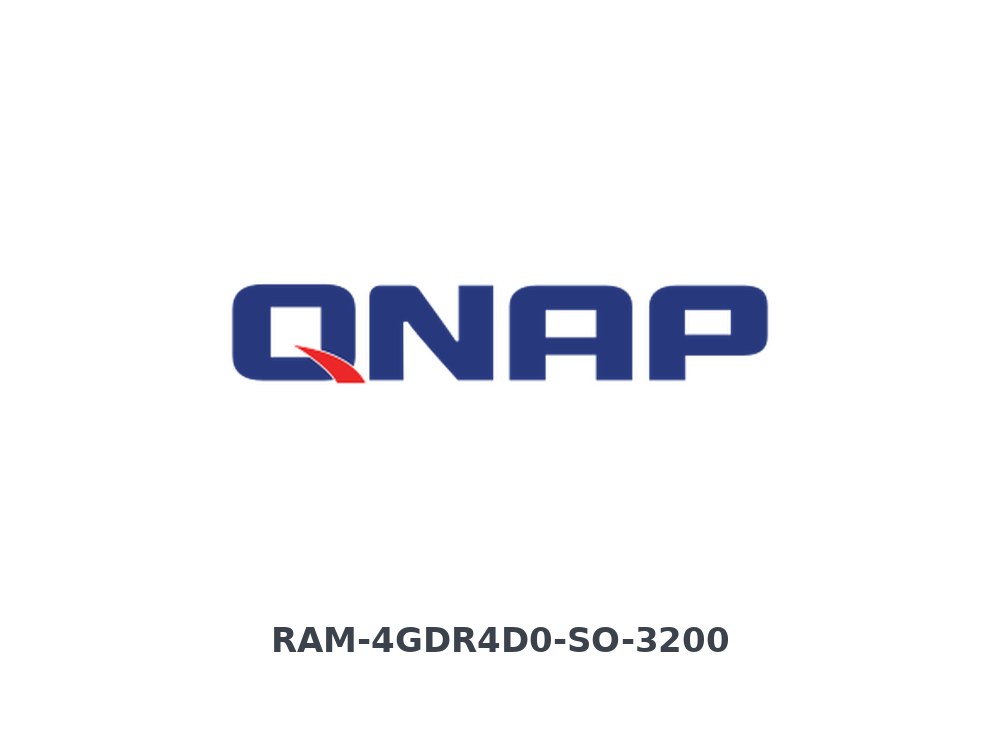 QNAP RAM-4GDR4D0-SO-3200 4GB DDR4 RAM, 3200MHz, SODIMM