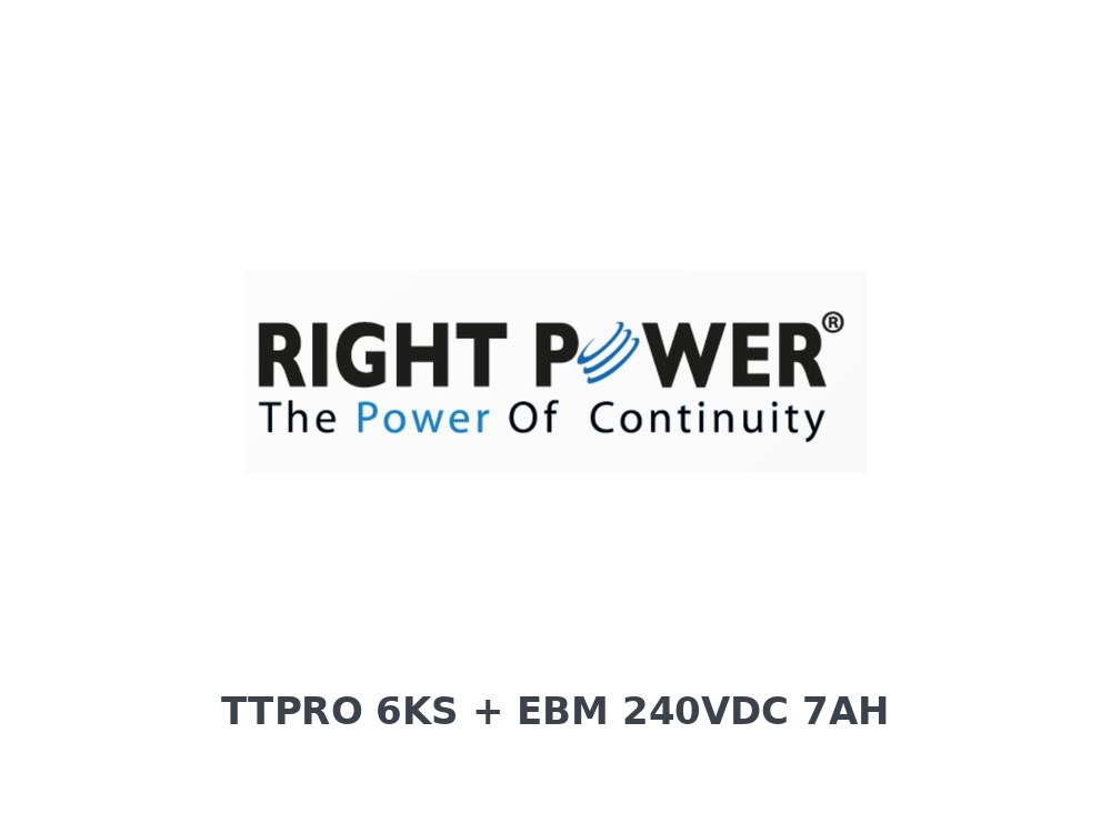 Right Power Titan PRO 6KS + EBM (240Vdc) 6KVA / 5400WATTS Online UPS