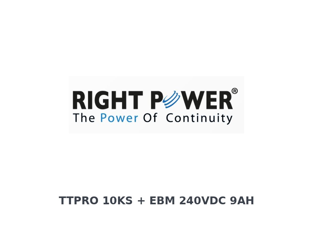 Right Power Titan PRO 10KS + EBM (240Vdc) 10KVA / 9000WATTS Online UPS