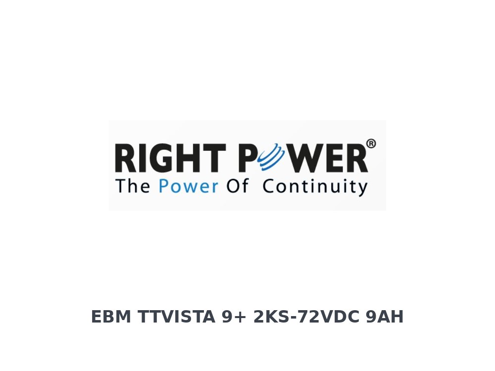 Right Power EBM Titan Vista 9+ 2KS (72VDC) 6 x 12V 9AH x 2 Online UPS