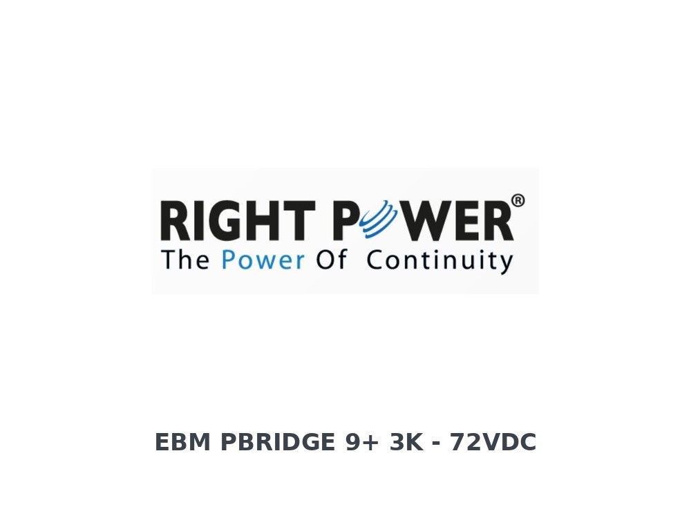 Right Power EBM PowerBridge 9+RT 3K (72VDC) 6 x 12V 9AH x 2 Online UPS