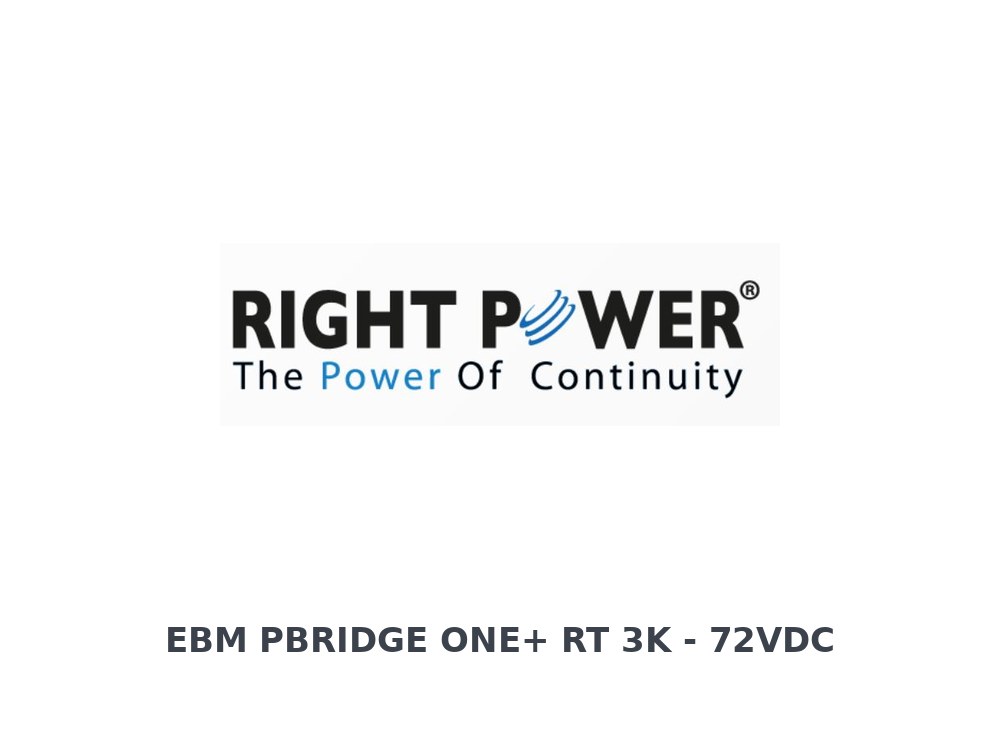 Right Power EBM PowerBridge ONE+ RT 3K (72VDC) 6 x 12V 9AH x 2 Online UPS