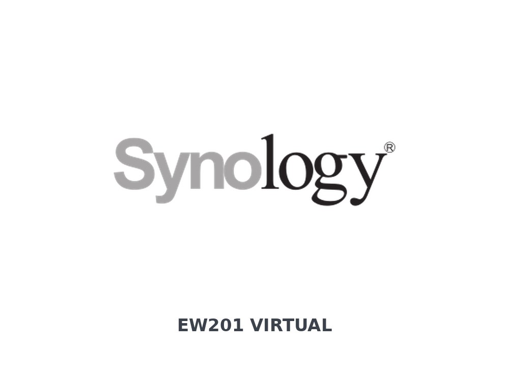 Synology EW201 VIRTUAL <PDF version> (Please bundle with NAS to sell) 2-years extended